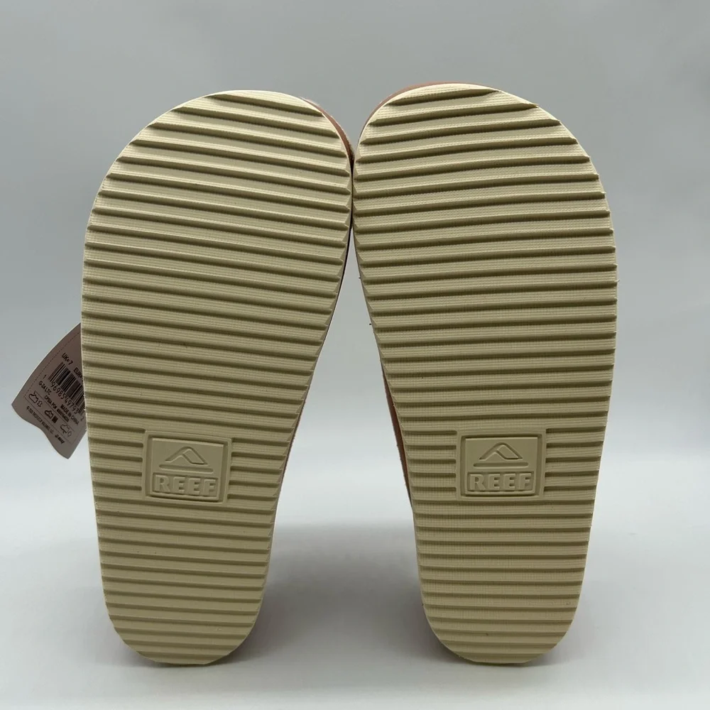 Reef Ojai Ciara Platform Sandals Women’s 9 Cork l Suede l Faux Shearling l NWT